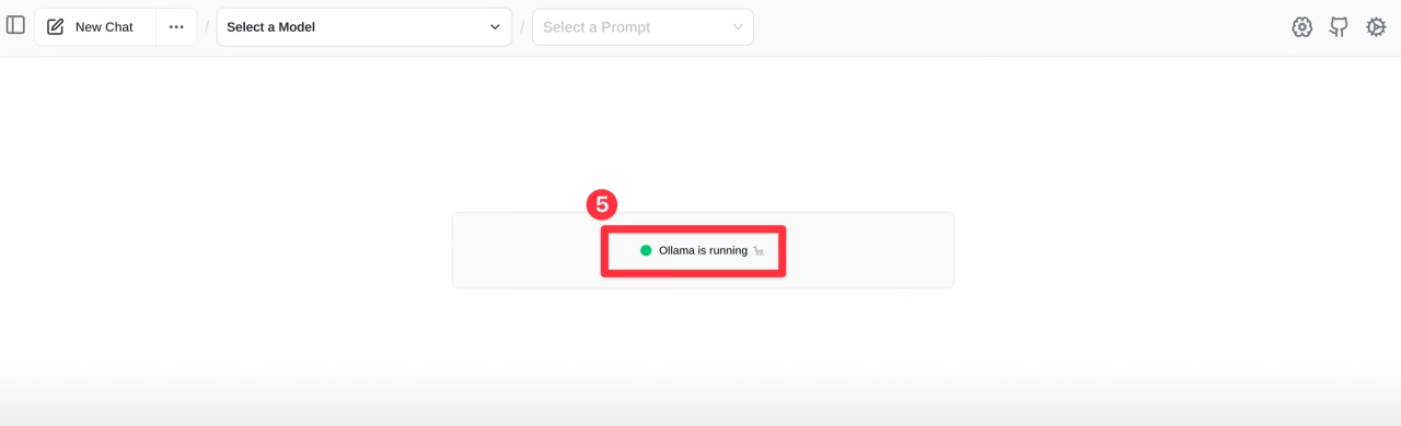 會顯示 Ollama 正在運行。