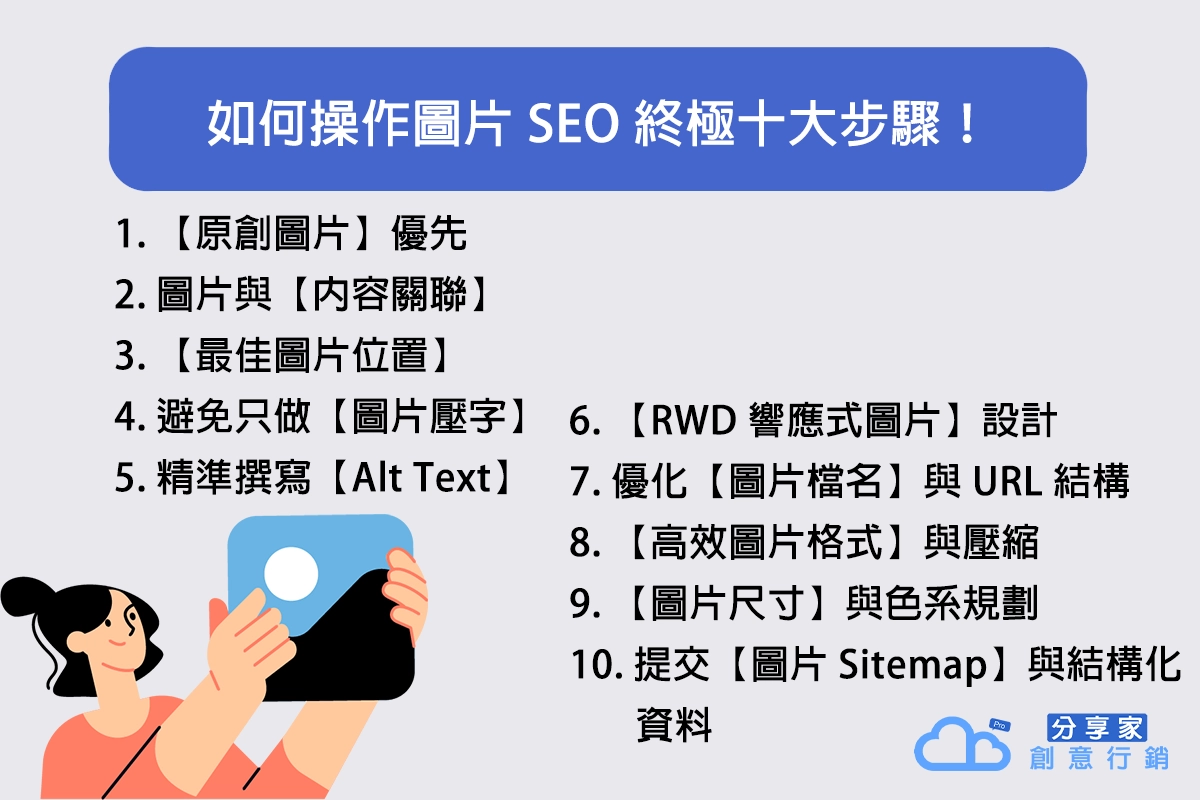 如何操作圖片 SEO 終極十大步驟！